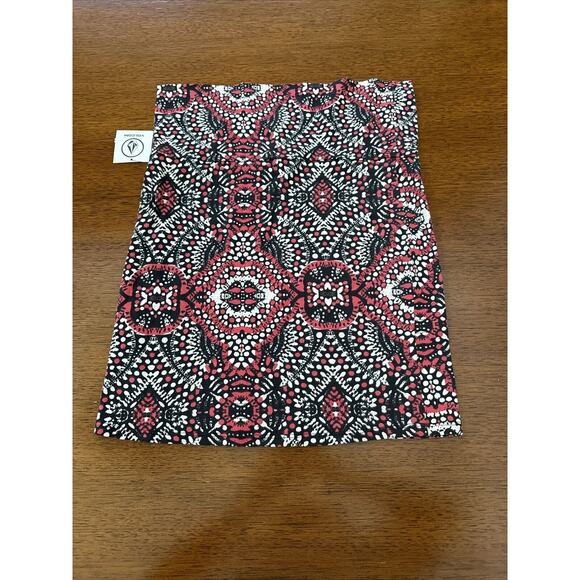 Volcom Women's Skirt Tunnel Vision Geometric Size Large Stretch Mini Rare New - Picture 2 of 3
